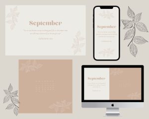 September Download in a collage