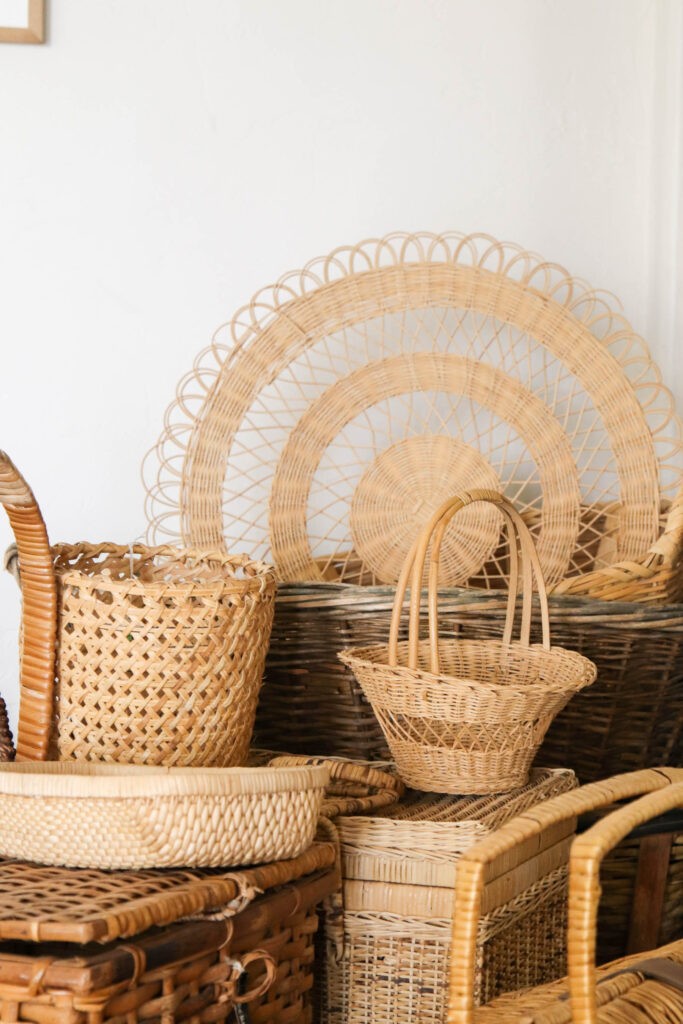 A picture showing my new basket collection. 