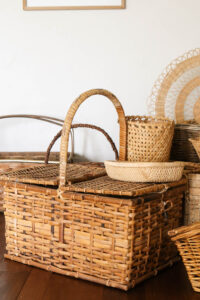 A picture of my basket collection.