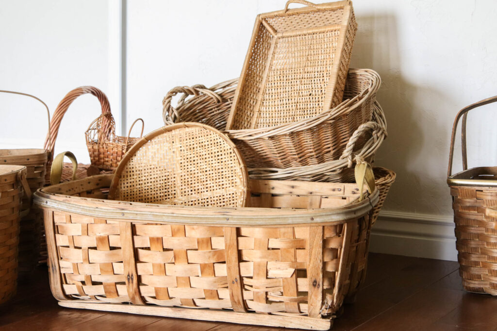 A picture of my basket collection. 
